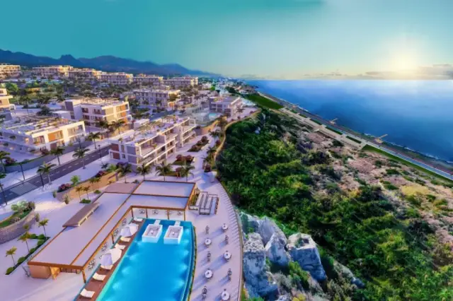 Modern 1+1 Apartment with Sea View in Esentepe, Girne