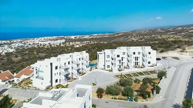 Studio Apartment with Sea and Mountain Views in Girne Karaağaç