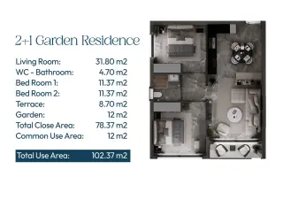 Modern gestaltete 1+0 Wohnung in Ötüken, İskele · Foto 26