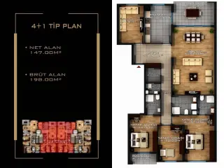 Moderner 3+1 Wohnung in Ortahisar Yalıncak, Trabzon · Foto 9