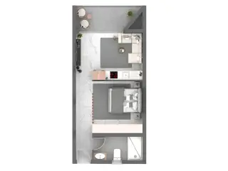 Moderne 1+0 Wohnung in Girne Karaağaç mit Balkon · Foto 32
