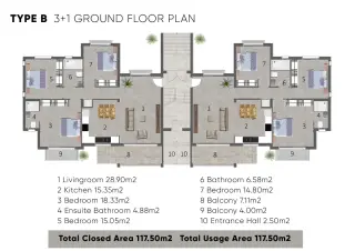 1+1 Apartment for Sale in Bahçeli, Girne · Photo 15