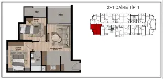 Mersin Mezitli Akdeniz Mahallesi 1+1 Modern Daire · Fotoğraf 24