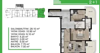 1+1 Wohnung mit Terrasse in Mezitli Deniz, Mersin · Foto 47