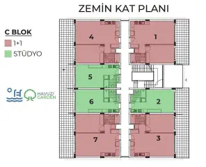 Wohnung in Yeni İskele mit 1+0 Grundriss · Foto 21