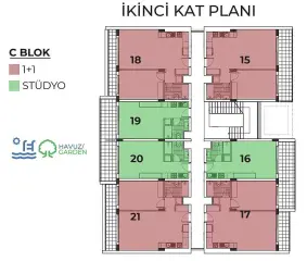 Wohnung in Yeni İskele mit 1+0 Grundriss · Foto 23