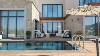 Bodrum Göltürkbükü'nde Deniz Manzaralı 4+1 Villa · Fotoğraf 11