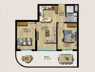 Ayaş Erdemli 2+1 Apartment with Sea and Nature Views · Photo 23