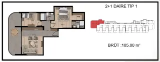 Квартира 1+1 в Мерсине, Эрдемли, Тёмюк · Фото 30