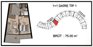 Квартира 1+1 в Мерсине, Эрдемли, Тёмюк · Фото 28