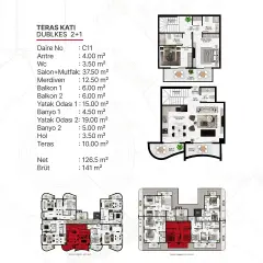 1+1 Apartment with Sea View in Kargıcak, Alanya · Photo 59