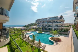 1+1 Apartment with Sea View in Kargıcak, Alanya · Photo 15